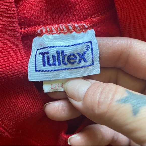 VTG 84’ San Diego Tultex Crewneck Pullover Sweater! Red & White. Size 14/16. USA - Picture 12 of 13